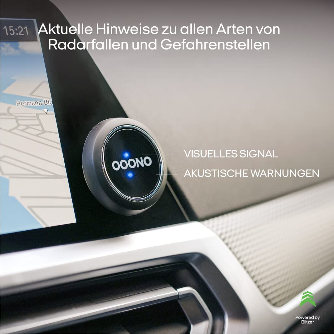 ooono Handyhalterung Auto Verkehrs-Alarm, schwarz, für alle Handys
